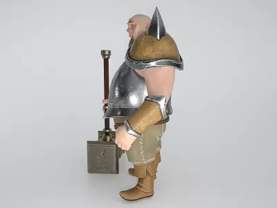Big Warrior Low-poly 3D model