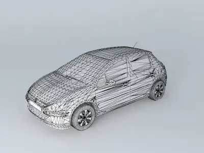 Peugeot 307 XS 5p Hatchback 2001 Free 3D model