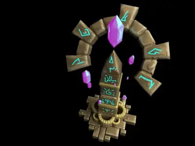 Sacred Stone Low-poly Low-poly 3D model