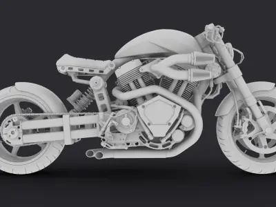 Motorbike Rig - confederate hellcat 3D model