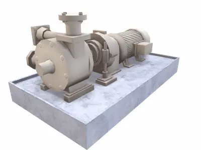 Pump 3D Model Low-poly 3D model