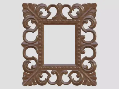Wood Carved Frame 3D print model purchase