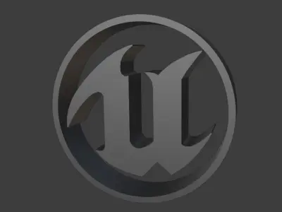 Unreal Engine 4 Logo in 3D 3D model