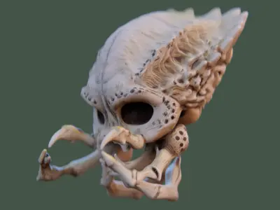 Alien Skull Artifact 3D model