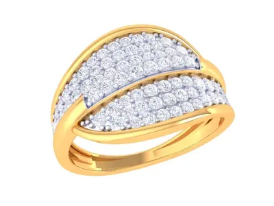 Ladies diamond ring 3D print model shop