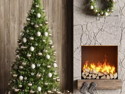 Decorative set10-christmas decor 3D model