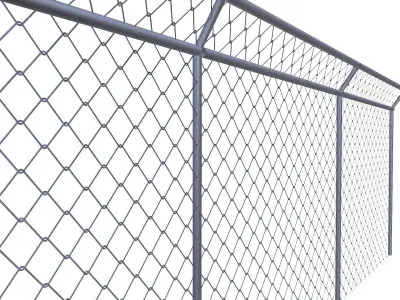 Wire Fence Free low-poly 3D model