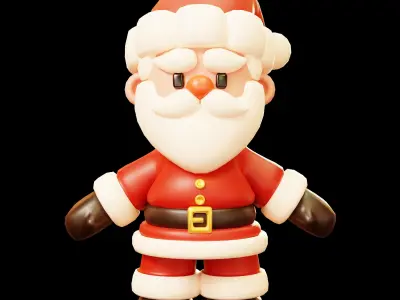 Santa Claus Low-poly 3D model