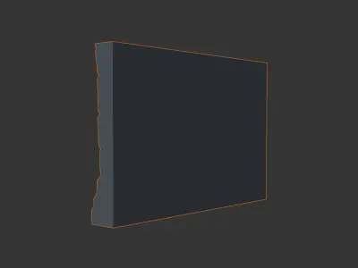 Fractured Basalt Wall Detail 3D model