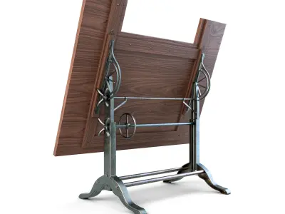 Vintage Drawing Table 3D model