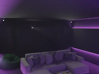 Black Home cinema 3D model