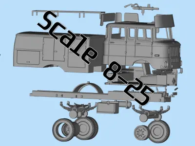 Truck DDR 1969 IFA W50 TLF16 tanker feuerwehr 3d stl  3D print model