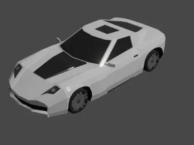 Corovette Stingray Cars Collections -Low Poly - Game Ready Low-poly 3D model