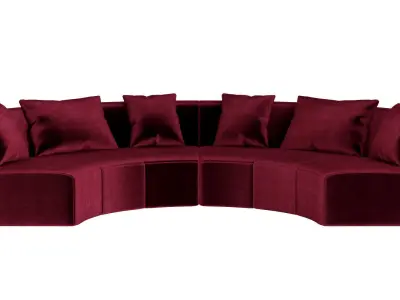 Sapphire Curved Sofa 3D model