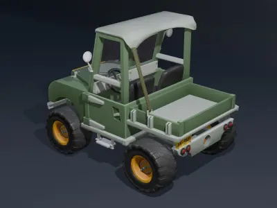 JEEP Land Rover Series One 107 Low poly 3D model