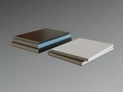 Book collection Lowpoly - 5 books Low-poly 3D model