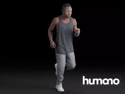 Humano Running Man 0801 3D model