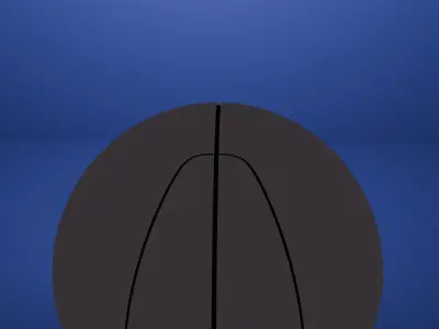 Realistic Basketball  Game Ready 3D Model  PBR  Low Poly FREE Free low-poly 3D model