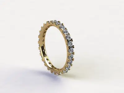 women ring with diamond popular in Asia R16 3D model