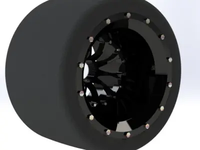 Racing wheel 3D model buy