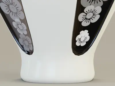 Vase06 japanese vase Low-poly 3D model
