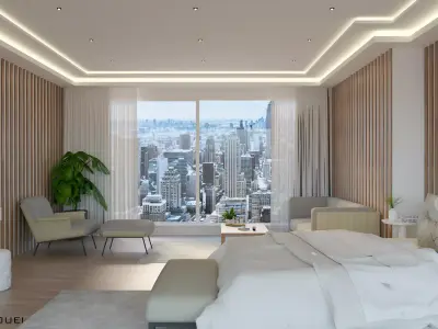 luxury hotel room 3D model