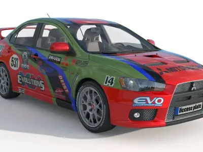 Mitsubishi Lancer Evo X 3D model