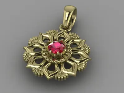 Mehendi pendant  3D print model