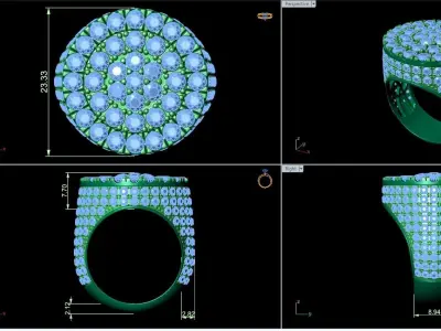 Big fancy mans ring 3D print model