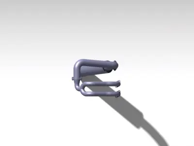 Exaust medical device with metal handle 3D model