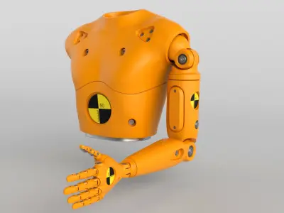 Crash Test Dummy  Robot Android mechanical hand 3D model