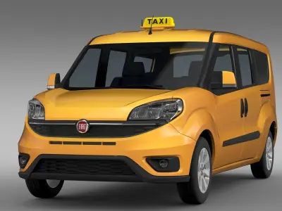 Fiat Doblo Maxi Taxi 152 2017 3D model