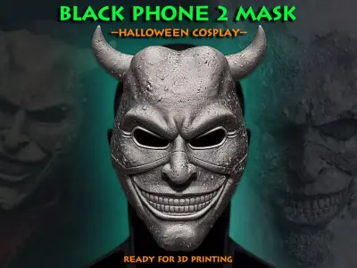Black Phone 2 Mask - Halloween Cosplay 3D print model
