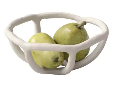 Nested bowl with pears 3D model