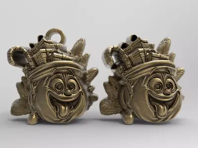 christmas sanda gift bags decor  3D print model