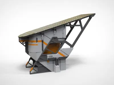 sci-fi solar collector 3D model