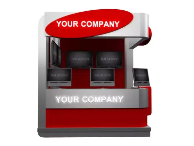 Booth Exhibition Stand a574b 3D model