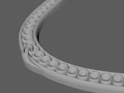 headboard velvet - 3D model