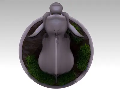 Elephant cartoon 3D model