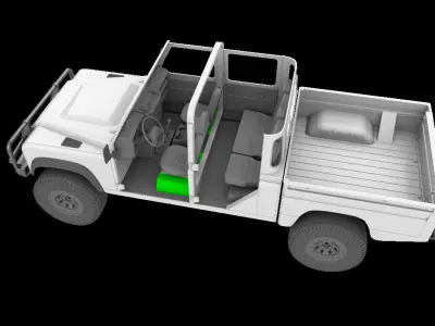 Land Rover defender 130 high capacity For TRX4  3D print model