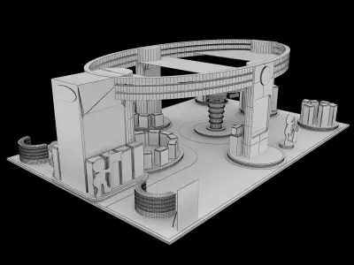 Booth Exhibition Stand a538b 3D model