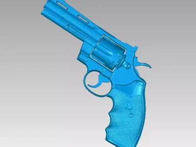 Real Colt Phyton 357 Replica 3D Scan 3D model