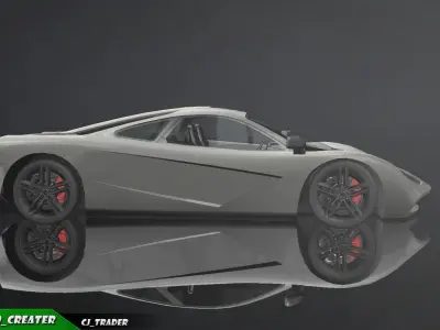 Lowpoly McLaren Super Racing Car 3d model Low-poly 3D model