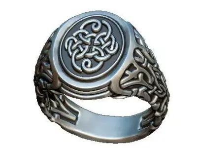 OVAL SIGNET RING 3D print model