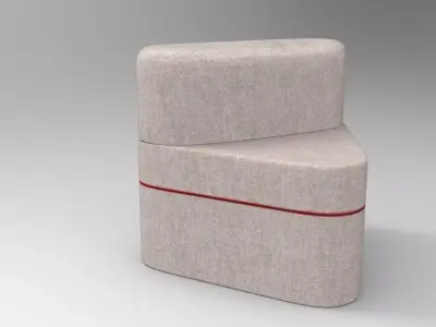 Liecha Armchair Low-poly 3D model