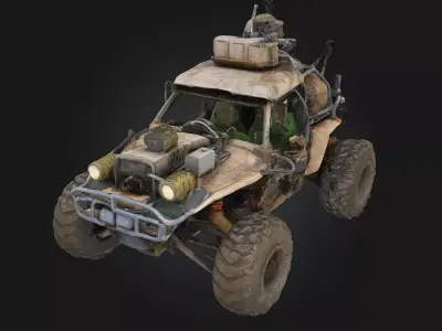 Dune Raider  Rugged Vehicle Built for the Sands 3D model