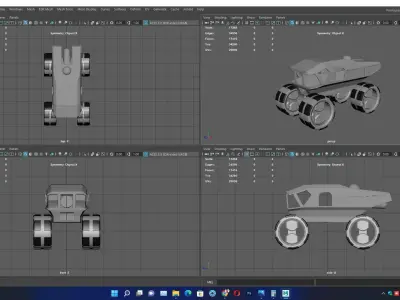 Sifi Truck Modeling For AR VR Games And Freelance Projects Free low-poly 3D model