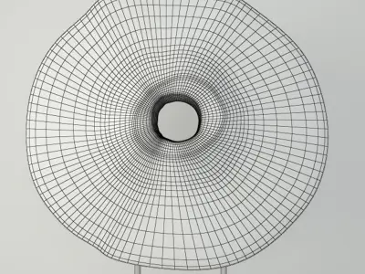 Antique Mexican Primitive Solid Wood Wagon Wheel 3D model