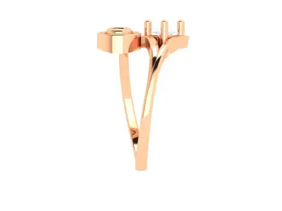 Light weight ring with ovel cut diamond soliter ring 3D print model