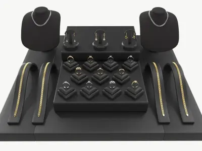 Jewelry store display collection 3D model